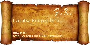 Faluba Koriolán névjegykártya